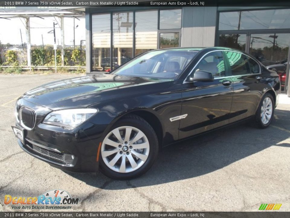 2011 BMW 7 Series 750i xDrive Sedan Carbon Black Metallic / Light Saddle Photo #1