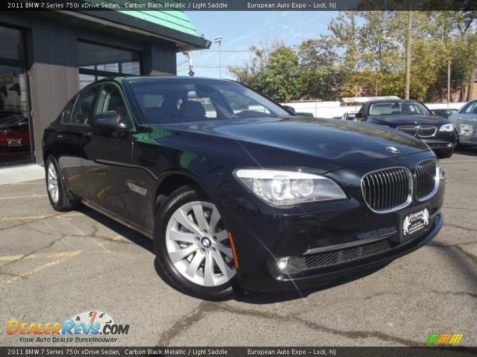 2011 BMW 7 Series 750i xDrive Sedan Carbon Black Metallic / Light Saddle Photo #2