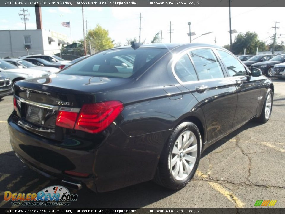 2011 BMW 7 Series 750i xDrive Sedan Carbon Black Metallic / Light Saddle Photo #3