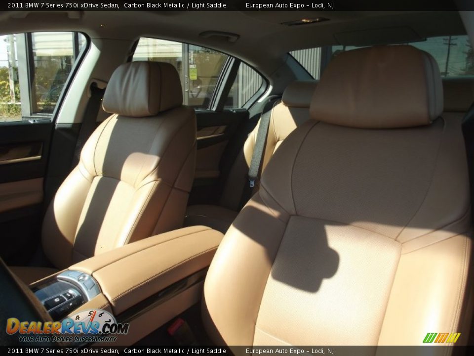 2011 BMW 7 Series 750i xDrive Sedan Carbon Black Metallic / Light Saddle Photo #9