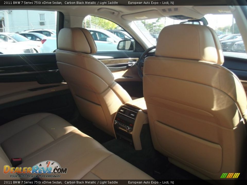 2011 BMW 7 Series 750i xDrive Sedan Carbon Black Metallic / Light Saddle Photo #14
