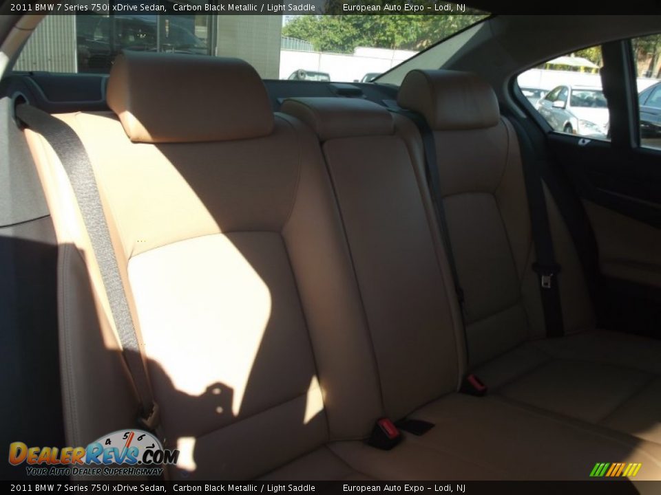 2011 BMW 7 Series 750i xDrive Sedan Carbon Black Metallic / Light Saddle Photo #15
