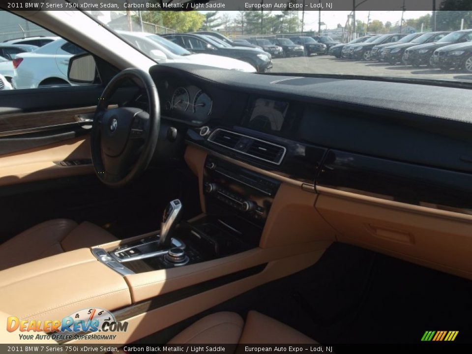 2011 BMW 7 Series 750i xDrive Sedan Carbon Black Metallic / Light Saddle Photo #16