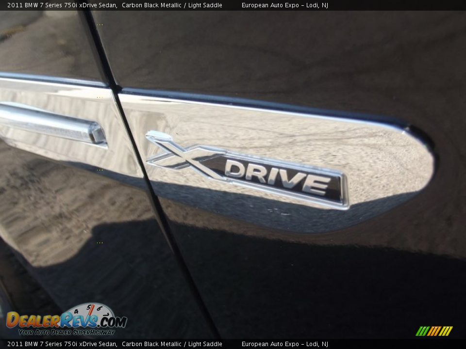2011 BMW 7 Series 750i xDrive Sedan Carbon Black Metallic / Light Saddle Photo #18