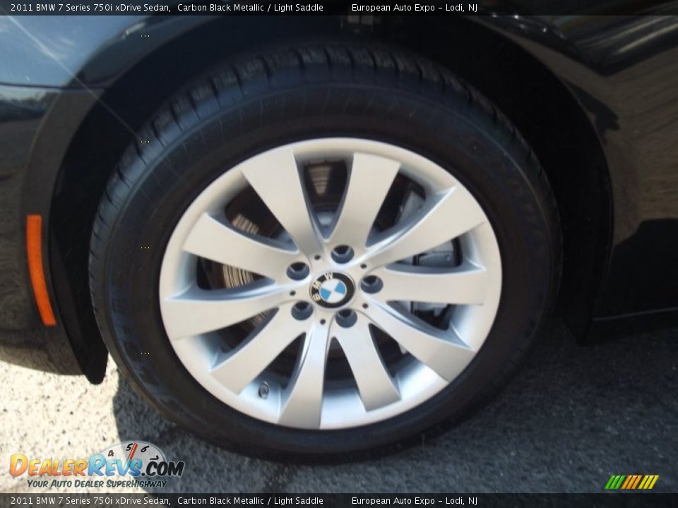 2011 BMW 7 Series 750i xDrive Sedan Carbon Black Metallic / Light Saddle Photo #19