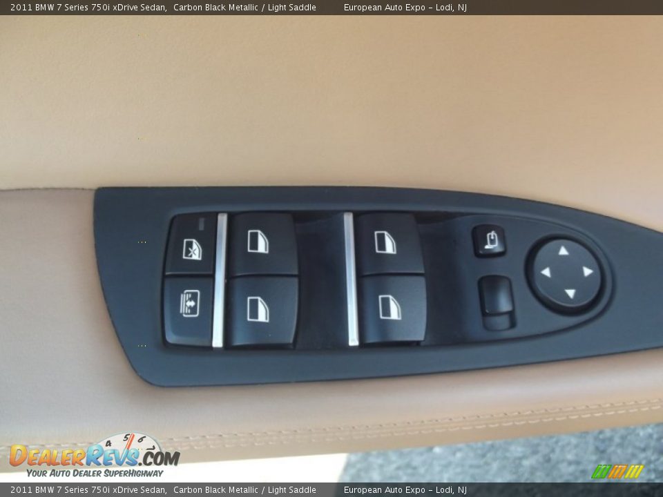 2011 BMW 7 Series 750i xDrive Sedan Carbon Black Metallic / Light Saddle Photo #20