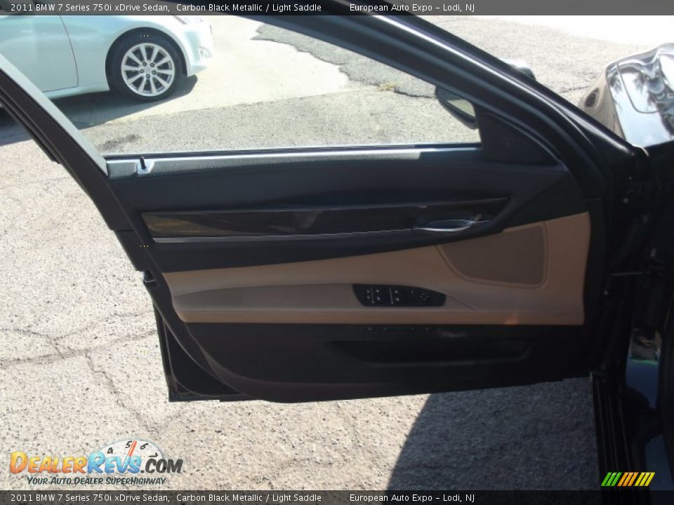 2011 BMW 7 Series 750i xDrive Sedan Carbon Black Metallic / Light Saddle Photo #21