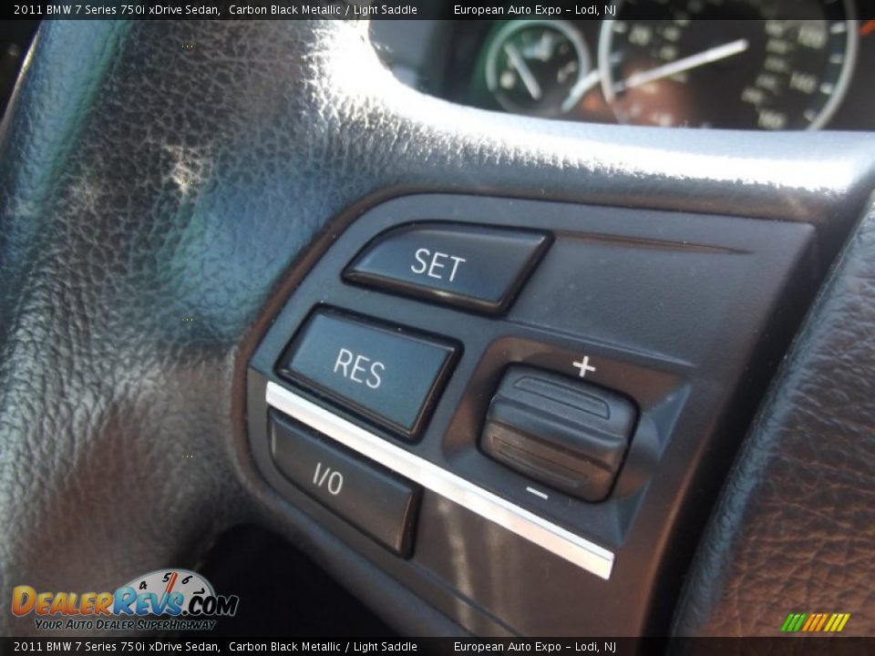 2011 BMW 7 Series 750i xDrive Sedan Carbon Black Metallic / Light Saddle Photo #27