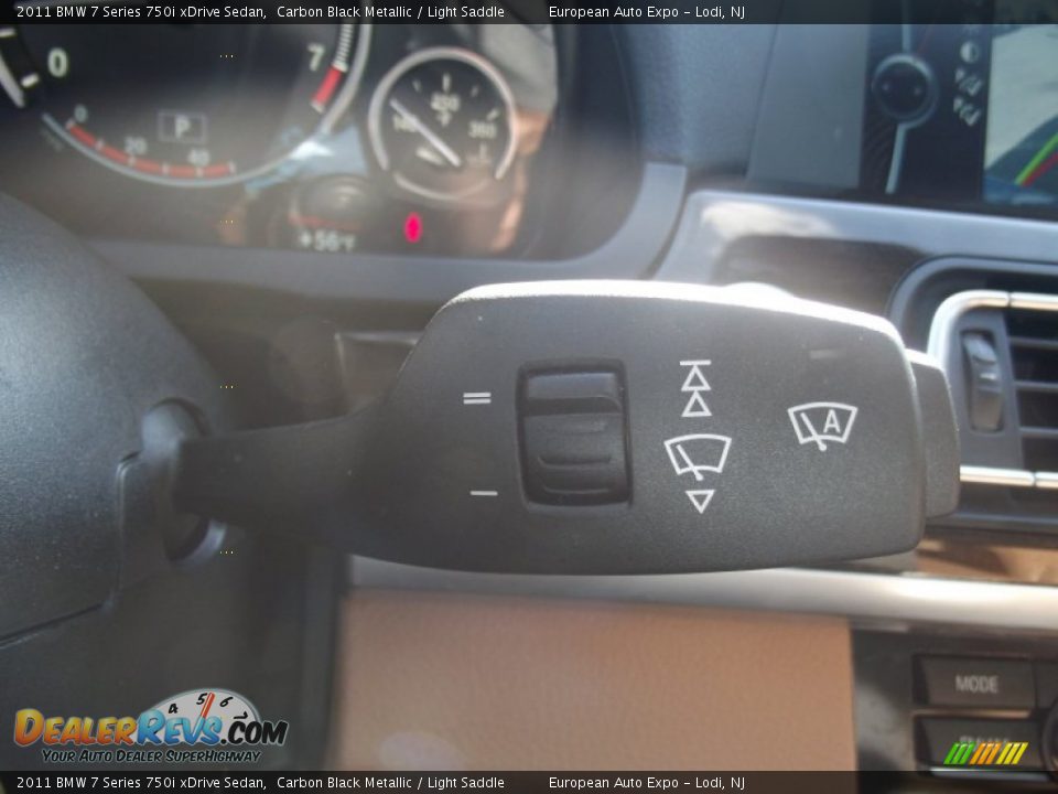 2011 BMW 7 Series 750i xDrive Sedan Carbon Black Metallic / Light Saddle Photo #28