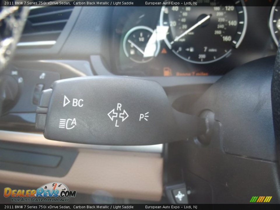 2011 BMW 7 Series 750i xDrive Sedan Carbon Black Metallic / Light Saddle Photo #29