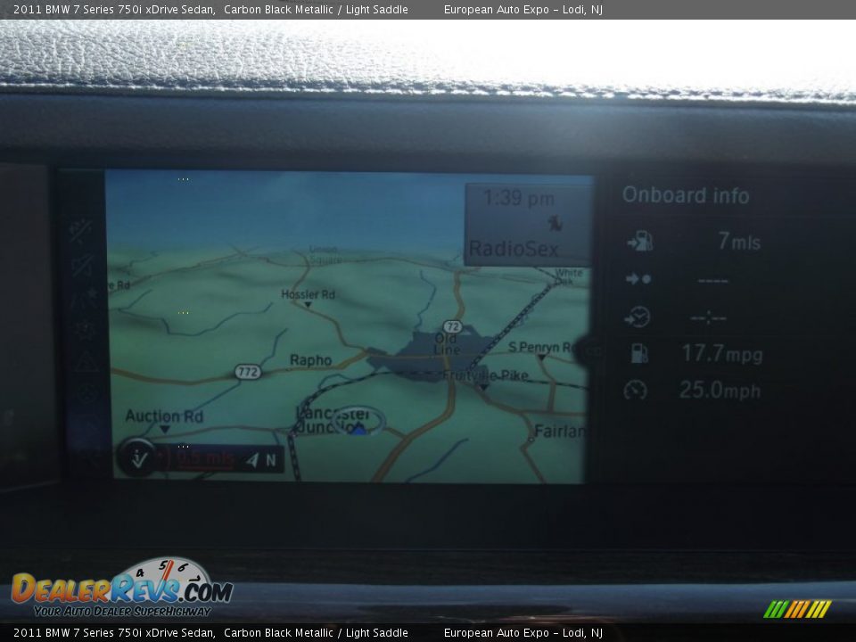 2011 BMW 7 Series 750i xDrive Sedan Carbon Black Metallic / Light Saddle Photo #34