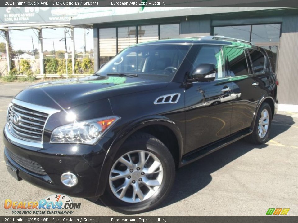 2011 Infiniti QX 56 4WD Black Obsidian / Graphite Photo #1