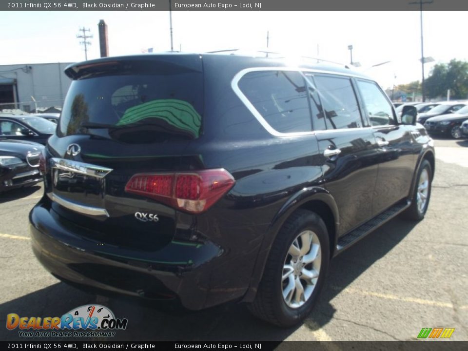 2011 Infiniti QX 56 4WD Black Obsidian / Graphite Photo #3