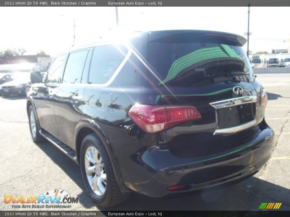 2011 Infiniti QX 56 4WD Black Obsidian / Graphite Photo #4