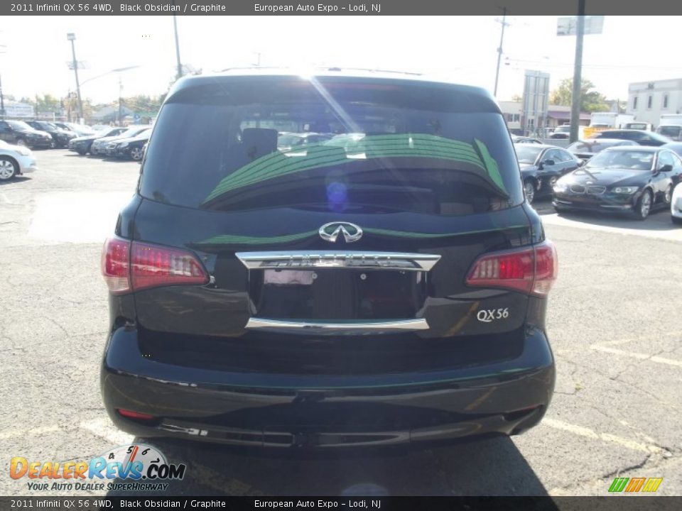 2011 Infiniti QX 56 4WD Black Obsidian / Graphite Photo #5