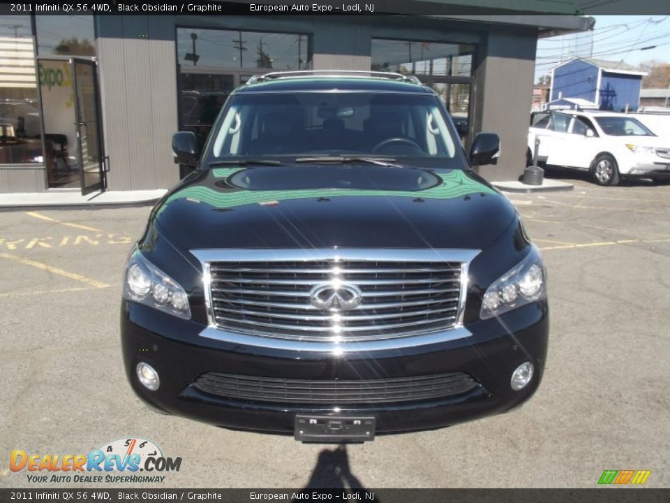 2011 Infiniti QX 56 4WD Black Obsidian / Graphite Photo #7