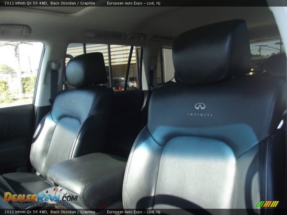 2011 Infiniti QX 56 4WD Black Obsidian / Graphite Photo #9