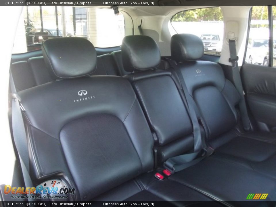 2011 Infiniti QX 56 4WD Black Obsidian / Graphite Photo #15