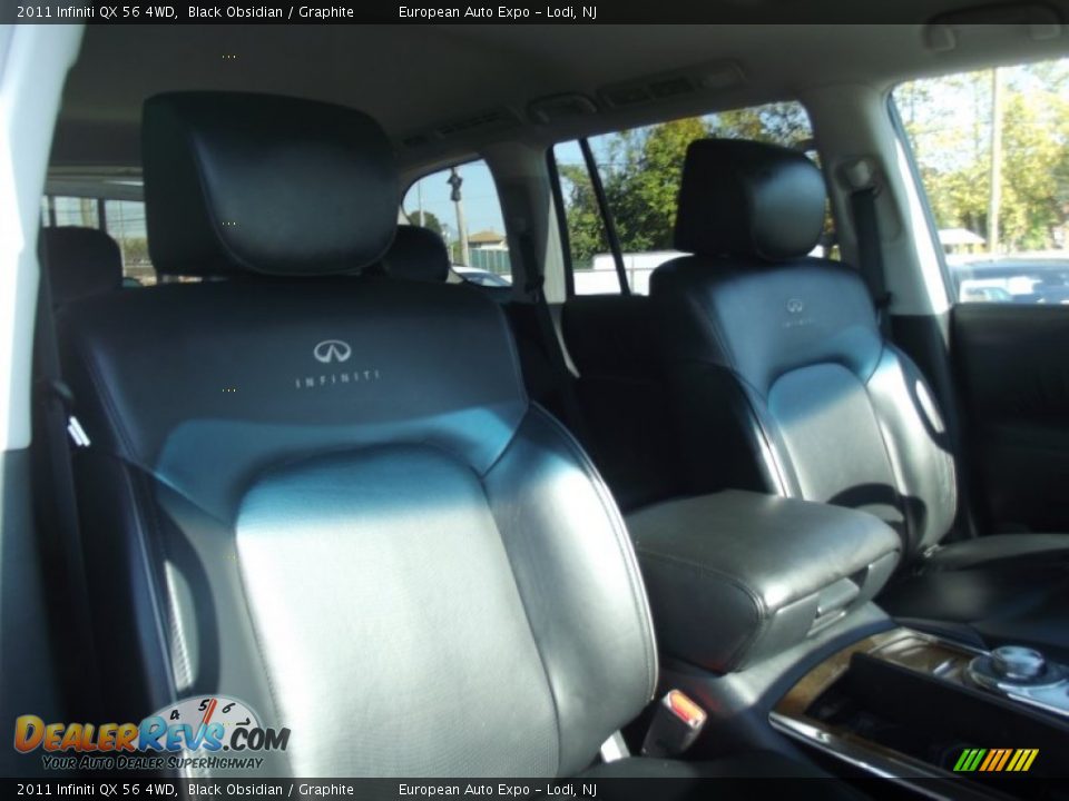 2011 Infiniti QX 56 4WD Black Obsidian / Graphite Photo #17
