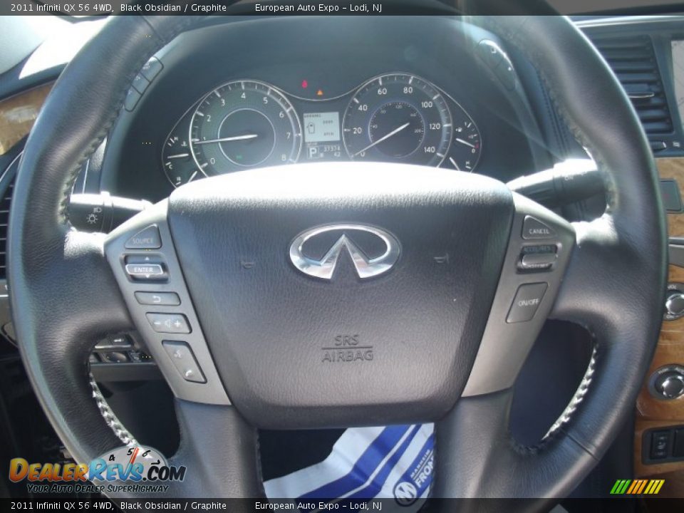 2011 Infiniti QX 56 4WD Black Obsidian / Graphite Photo #28