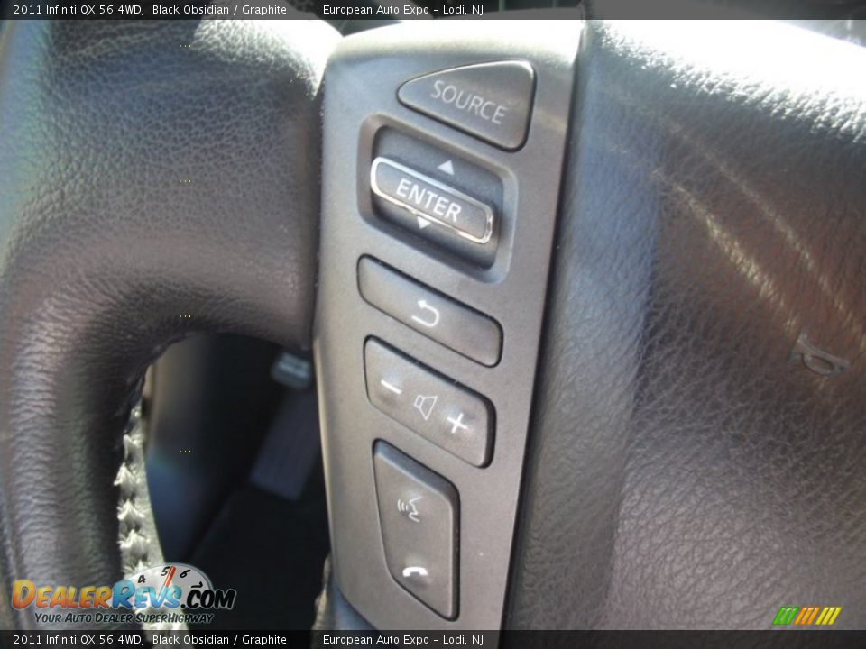 2011 Infiniti QX 56 4WD Black Obsidian / Graphite Photo #30