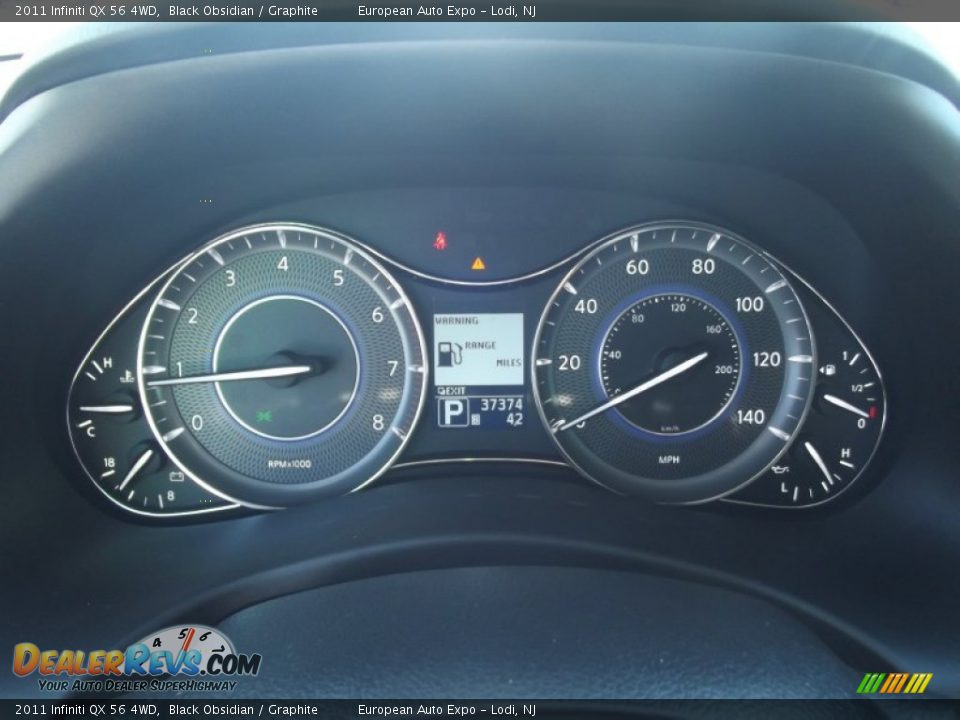 2011 Infiniti QX 56 4WD Black Obsidian / Graphite Photo #36