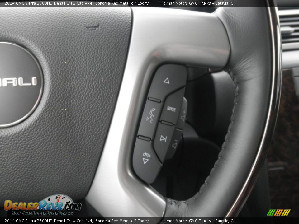 2014 GMC Sierra 2500HD Denali Crew Cab 4x4 Steering Wheel Photo #11