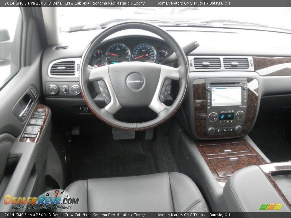 Dashboard of 2014 GMC Sierra 2500HD Denali Crew Cab 4x4 Photo #20