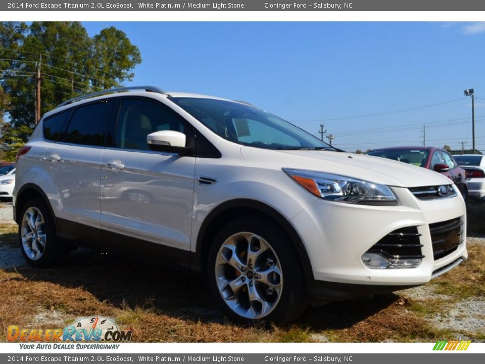 2014 Ford Escape Titanium 2.0L EcoBoost White Platinum / Medium Light Stone Photo #1