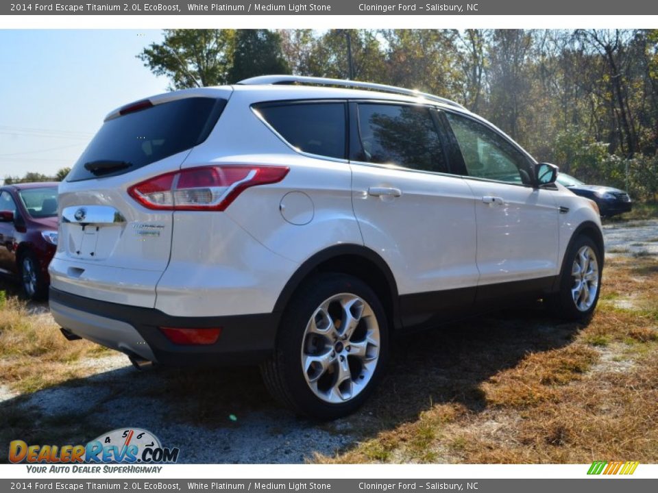 2014 Ford Escape Titanium 2.0L EcoBoost White Platinum / Medium Light Stone Photo #3