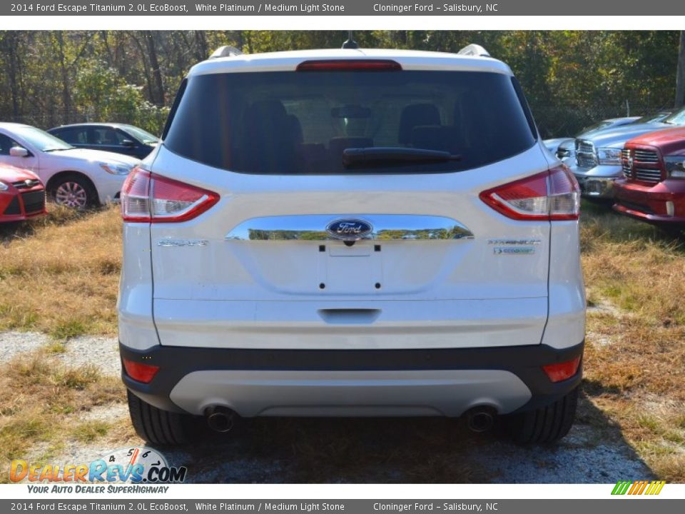 2014 Ford Escape Titanium 2.0L EcoBoost White Platinum / Medium Light Stone Photo #4