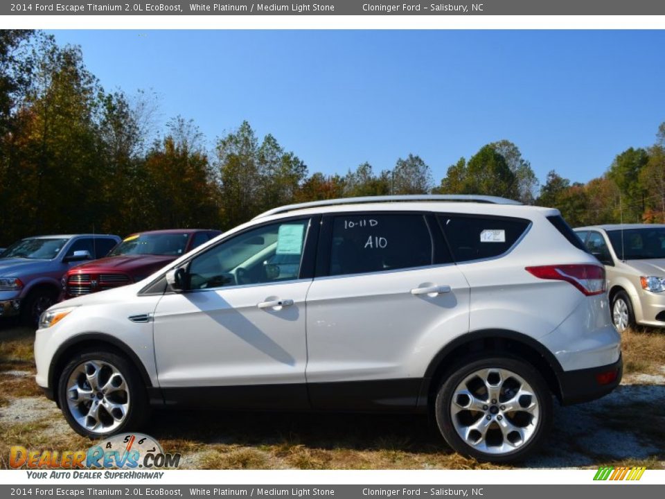 2014 Ford Escape Titanium 2.0L EcoBoost White Platinum / Medium Light Stone Photo #5