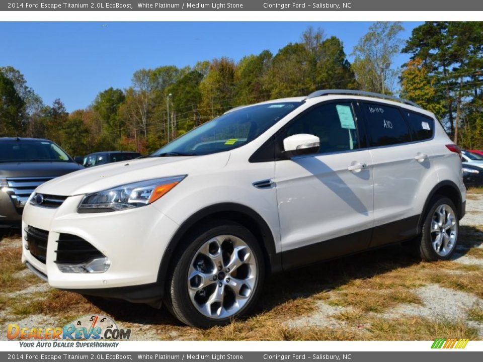 2014 Ford Escape Titanium 2.0L EcoBoost White Platinum / Medium Light Stone Photo #6