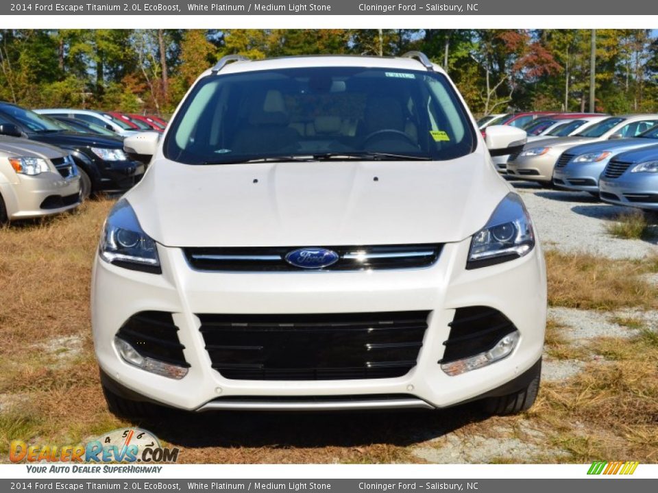 2014 Ford Escape Titanium 2.0L EcoBoost White Platinum / Medium Light Stone Photo #7