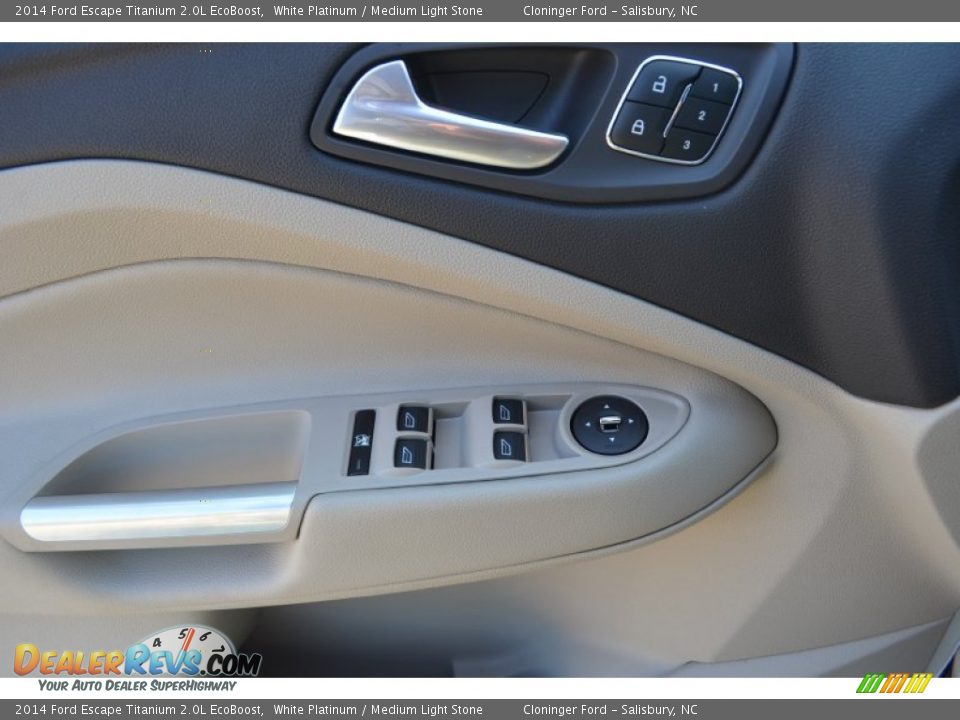 2014 Ford Escape Titanium 2.0L EcoBoost White Platinum / Medium Light Stone Photo #8