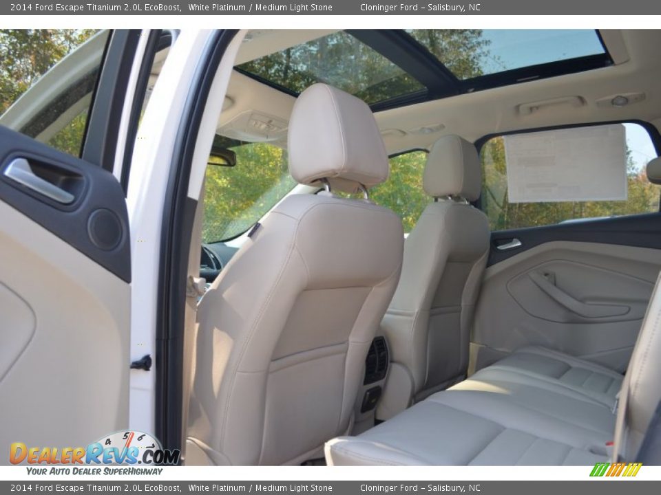 2014 Ford Escape Titanium 2.0L EcoBoost White Platinum / Medium Light Stone Photo #11