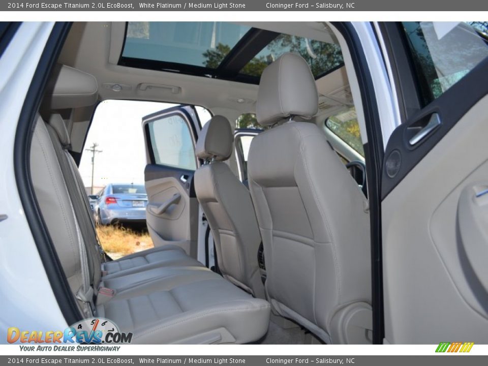2014 Ford Escape Titanium 2.0L EcoBoost White Platinum / Medium Light Stone Photo #12