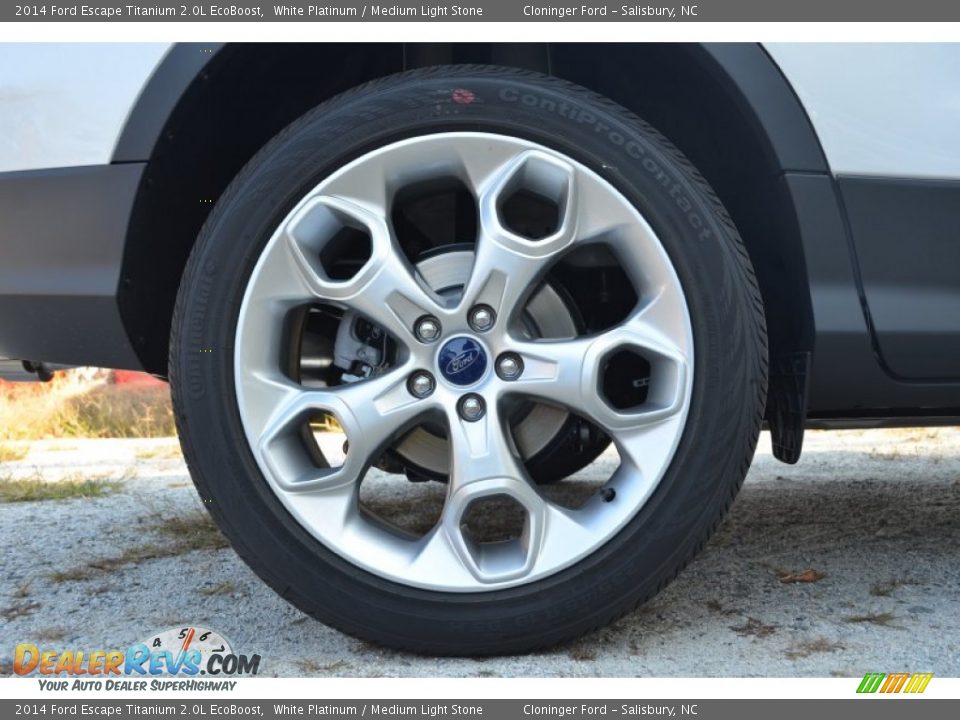 2014 Ford Escape Titanium 2.0L EcoBoost White Platinum / Medium Light Stone Photo #18