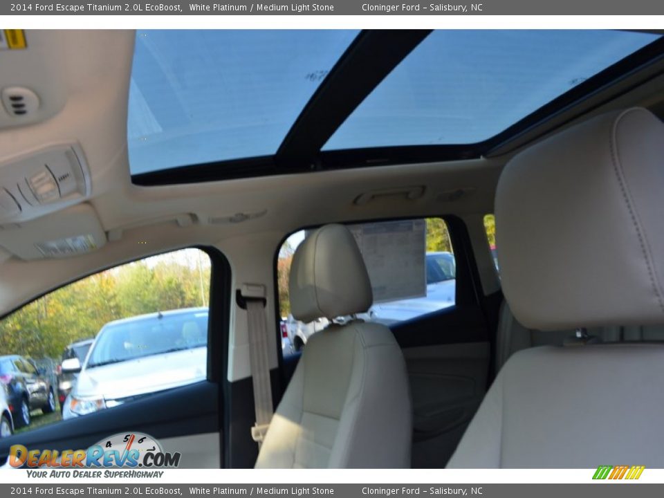 2014 Ford Escape Titanium 2.0L EcoBoost White Platinum / Medium Light Stone Photo #22