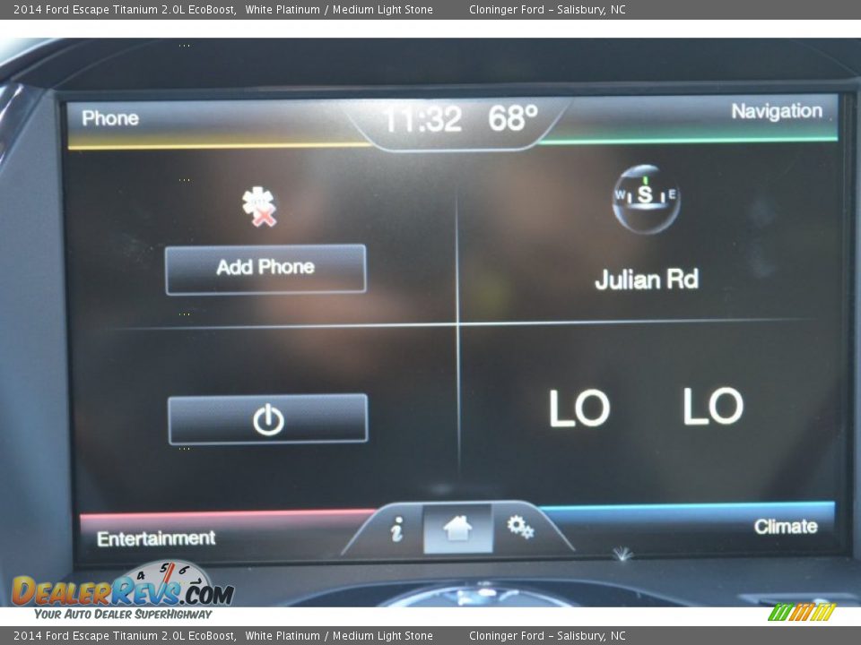2014 Ford Escape Titanium 2.0L EcoBoost White Platinum / Medium Light Stone Photo #23