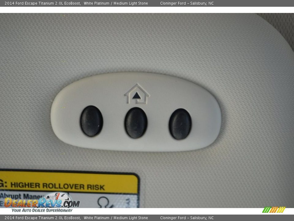 2014 Ford Escape Titanium 2.0L EcoBoost White Platinum / Medium Light Stone Photo #32