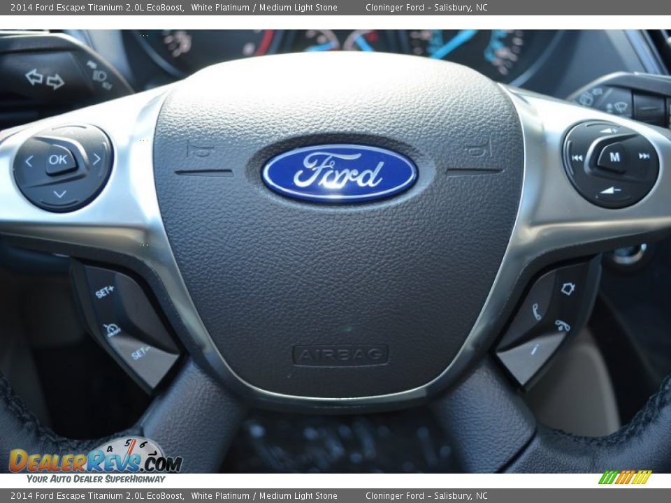 2014 Ford Escape Titanium 2.0L EcoBoost White Platinum / Medium Light Stone Photo #33
