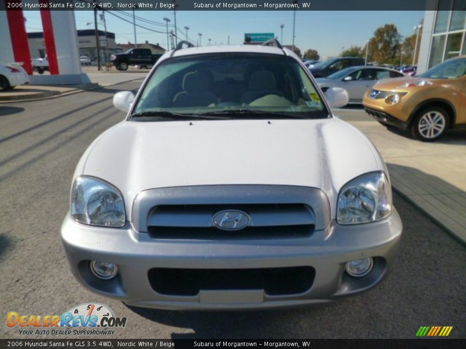 2006 Hyundai Santa Fe GLS 3.5 4WD Nordic White / Beige Photo #2
