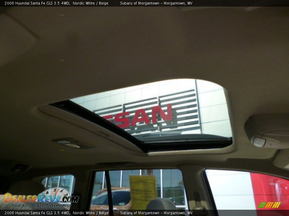 2006 Hyundai Santa Fe GLS 3.5 4WD Nordic White / Beige Photo #5