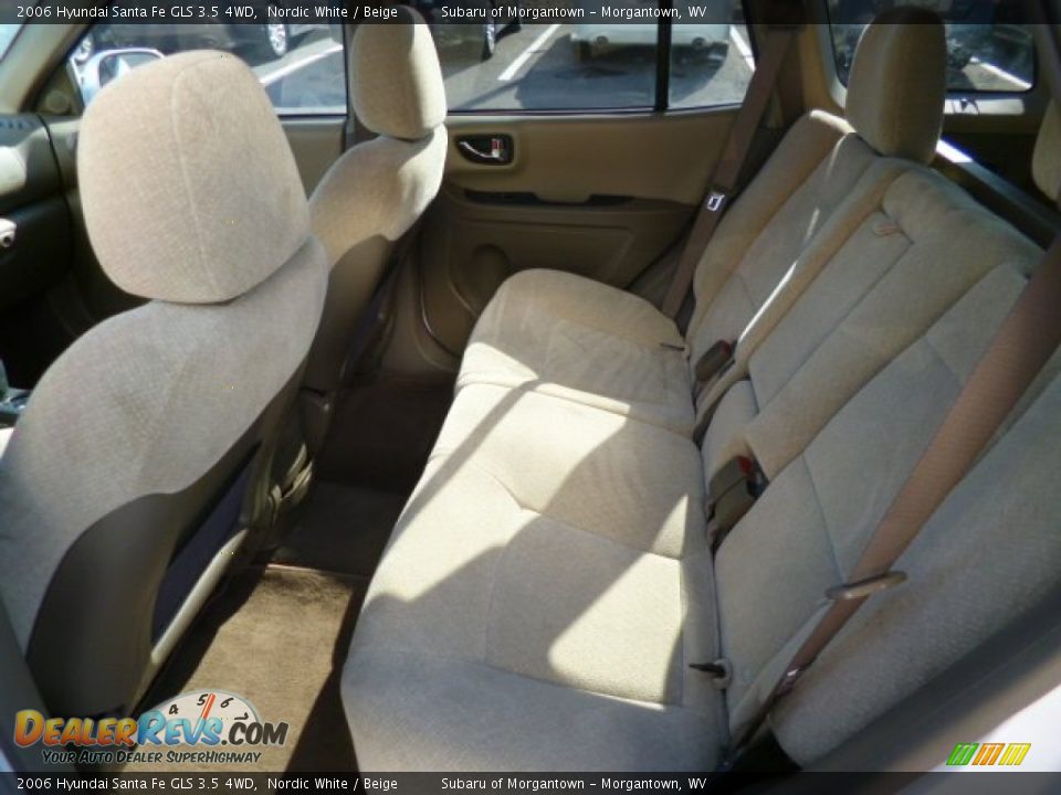2006 Hyundai Santa Fe GLS 3.5 4WD Nordic White / Beige Photo #6