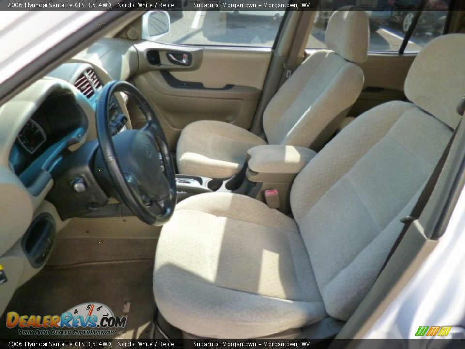 2006 Hyundai Santa Fe GLS 3.5 4WD Nordic White / Beige Photo #7