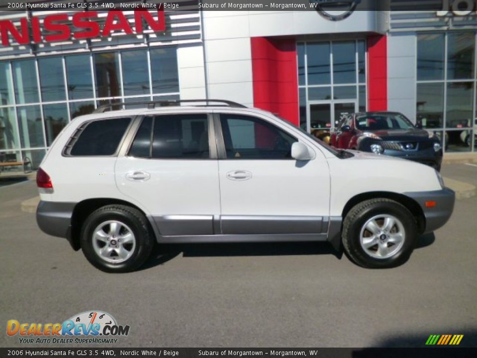 2006 Hyundai Santa Fe GLS 3.5 4WD Nordic White / Beige Photo #11