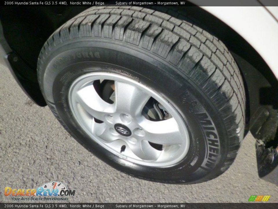 2006 Hyundai Santa Fe GLS 3.5 4WD Nordic White / Beige Photo #12