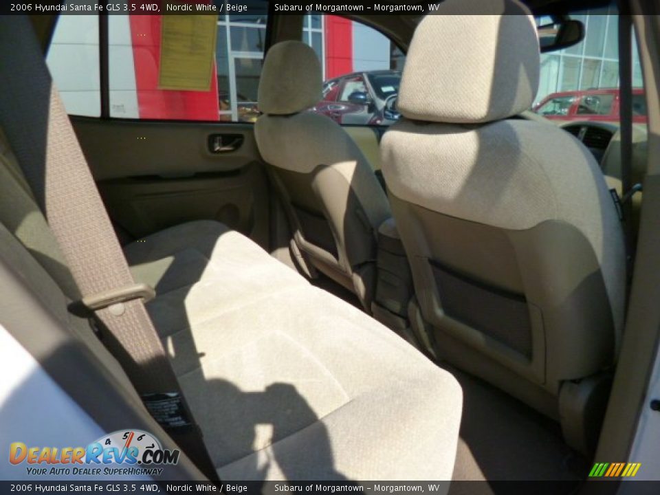2006 Hyundai Santa Fe GLS 3.5 4WD Nordic White / Beige Photo #13