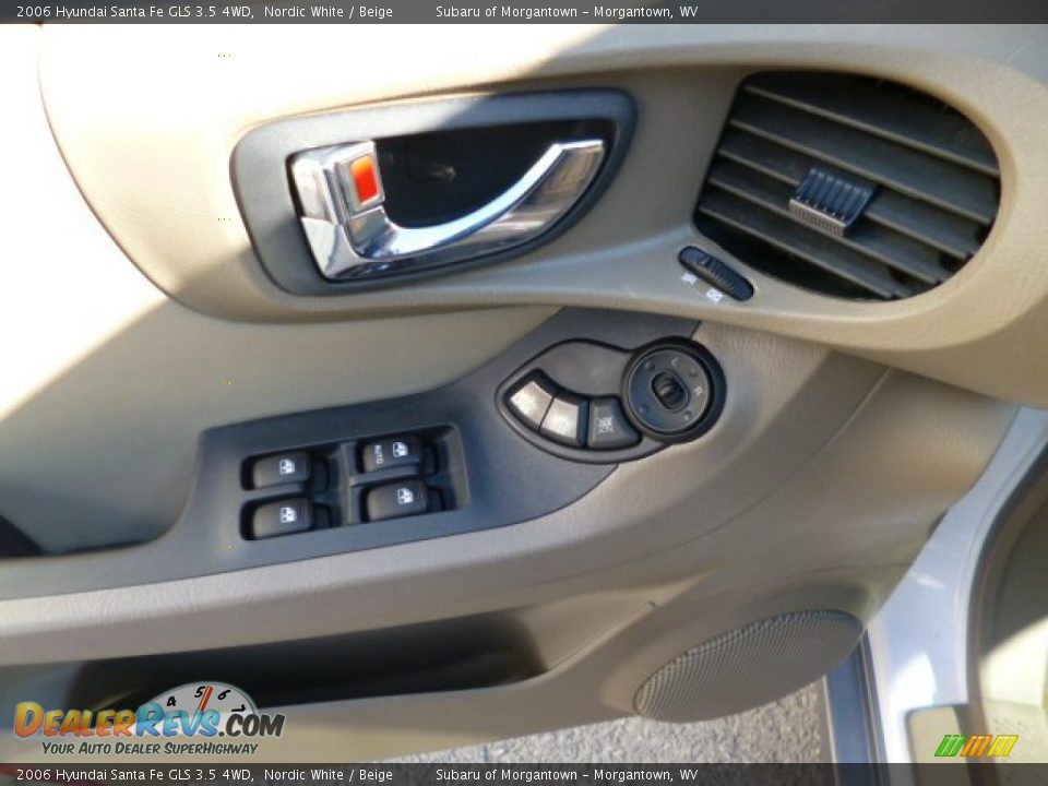 2006 Hyundai Santa Fe GLS 3.5 4WD Nordic White / Beige Photo #17